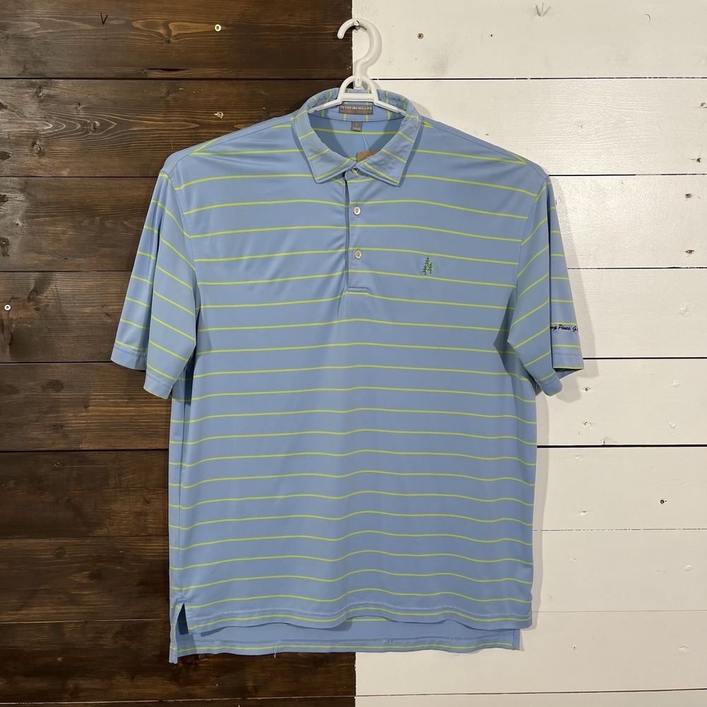Peter Millar Summer Comfort Performance Stripe Polo Whispering Pines